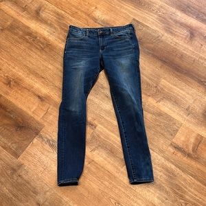American eagle 360 next level stretch jegging 12 long, dark wash,